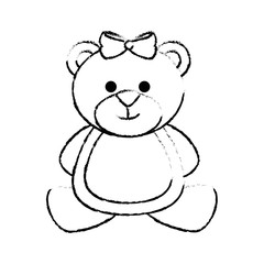 bear cute cartoon icon vector illustration graphic design