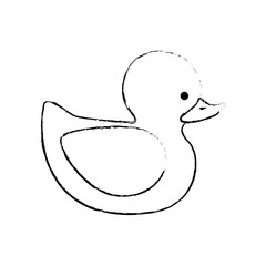 ducky toy cartoon icon vector illustration graphic design