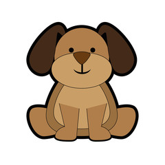 cute dog cartoon icon vector illustration graphic design