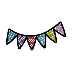 Obraz premium pennants decoration party icon vector illustration graphic design