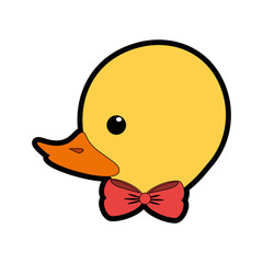 ducky toy cartoon icon vector illustration graphic design