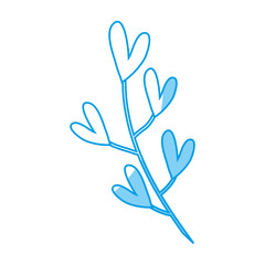 Fototapeta na wymiar stem with leaves icon over white background vector illustration