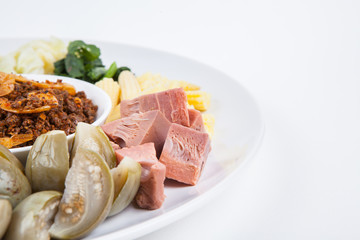 The vegetables were boiled