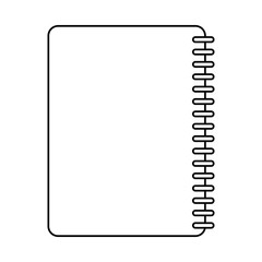 notebook icon over white background vector illustration