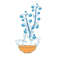 Beautiful ornamental flowers icon vector illustration graphic design