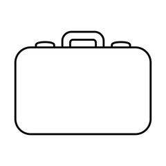 briefcase icon over white background vector illustration