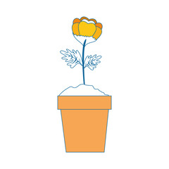 Beautiful ornamental flowers icon vector illustration graphic design