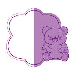 Cute bear kawaii cartoon icon vector illustration graphic design
