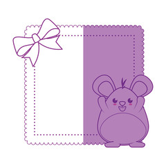 Little mouse kawaii cartoon icon vector illustration graphic design