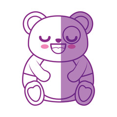 Cute bear kawaii cartoon icon vector illustration graphic design