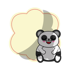 Cute bear kawaii cartoon icon vector illustration graphic design