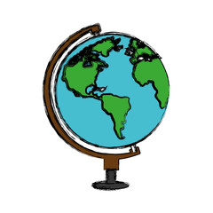 geography tool icon over white background vector illustration