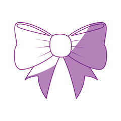 Cute decorative bow icon vector illustration graphic design