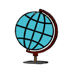 geography tool icon over white background vector illustration