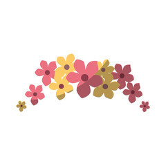 Beautiful ornamental flowers icon vector illustration graphic design