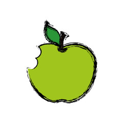 apple icon over white background vector illustration