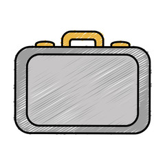 briefcase icon over white background vector illustration