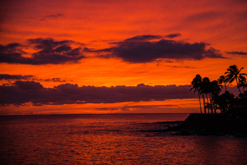 Fototapeta na wymiar Sunset over the Ocean