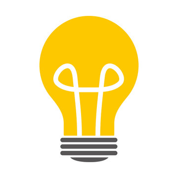 light bulb icon over white background colorful design vector illustration