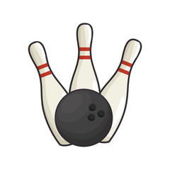 Bowling sport game icon vector illustration graphic design