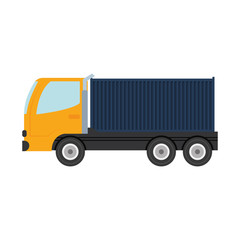 cargo truck icon over white background vector illustration