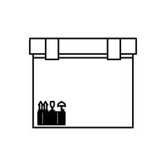 carton box icon over white background vector illustration