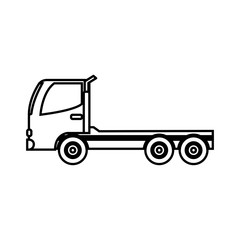 cargo truck icon over white background vector illustration