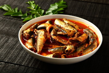 Traditional sardine fish curry