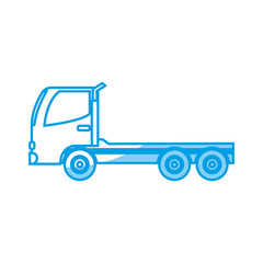 Cargo truck icon over white background vector illustration