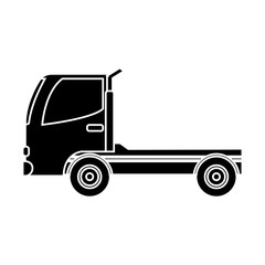 Cargo truck icon over white background vector illustration