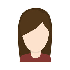 avatar woman icon over white background colorful design vector illustration