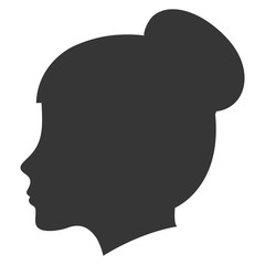 womans face profile icon over white background vector illustration