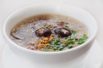 Boiled rice with pork