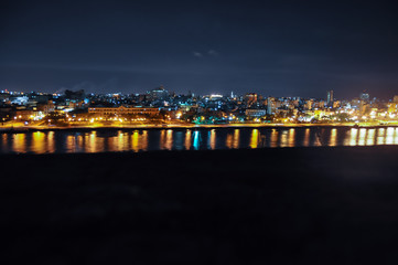 Havana, Cuba - Jay 13, 2015; night city view 