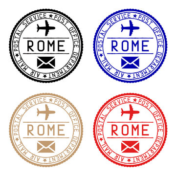Round postmarks from ROME