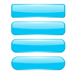 Blank blue menu buttons