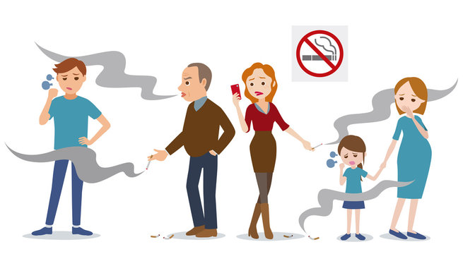 passive smoking concept, second hand smoking, involuntary smoking