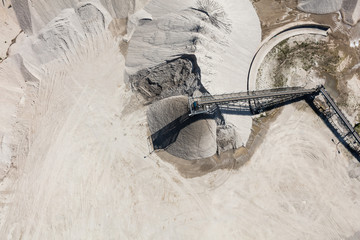 aerial view of the sand and stone processing plant