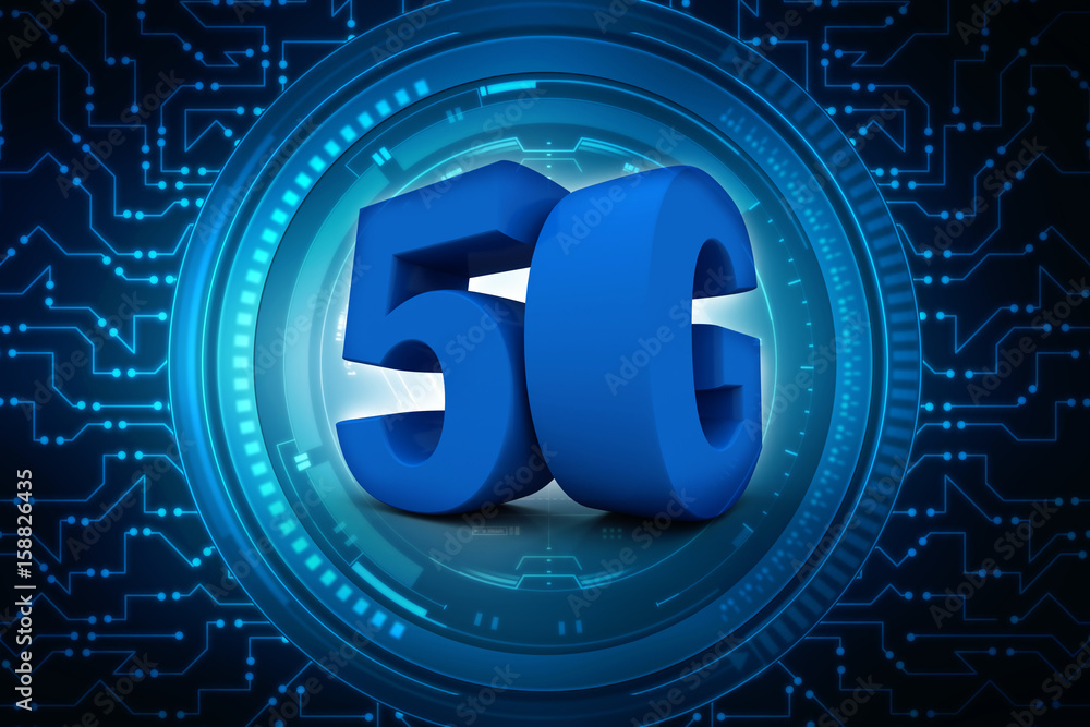 Poster 3d rendering 5g network 5g connection