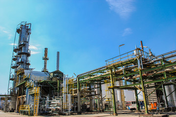 Industrial view at oil refinery