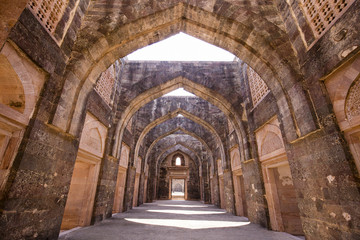 Fototapeta na wymiar Jahaz Mahal , Ship Palace in Mandu, Madhya Pradesh, India