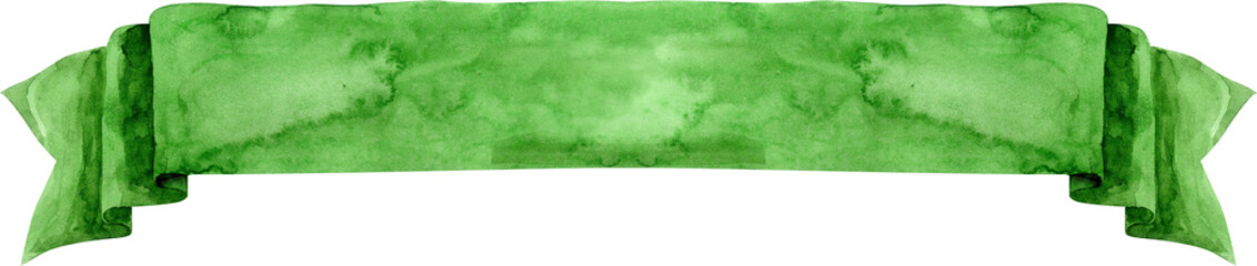Watercolor green banner
