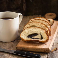 Buns - roll with poppy seeds (fresh pastries)