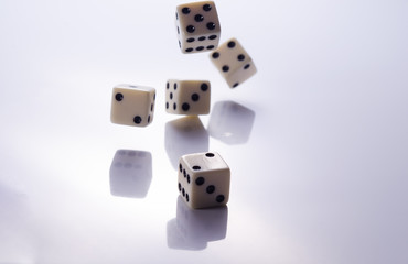Dice on a light background