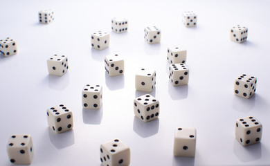 Dice on a light background