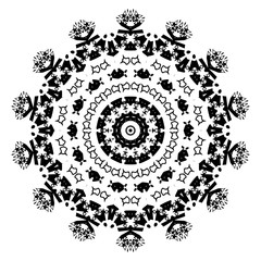 Colorful mandala on the white background