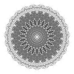 Colorful mandala on the white background