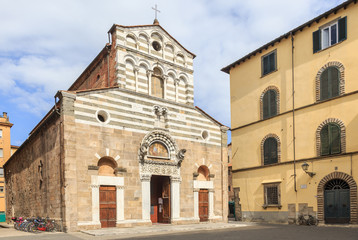 Fototapeta na wymiar San Giusto church in Lucca Tuscany. Built over a pre-existing church, it dates to 12th century