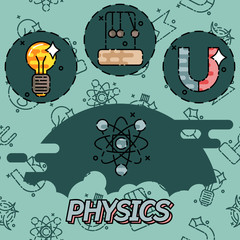 Physics icons set