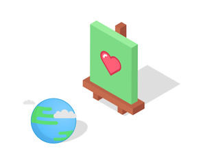 Easel vector illustration